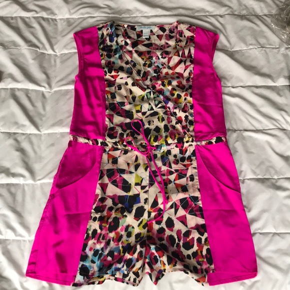 Charlie Jade Leopard & Hot Pink Short-Sleeved Romper - Picture 5 of 11